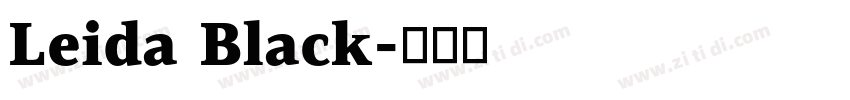 Leida Black字体转换